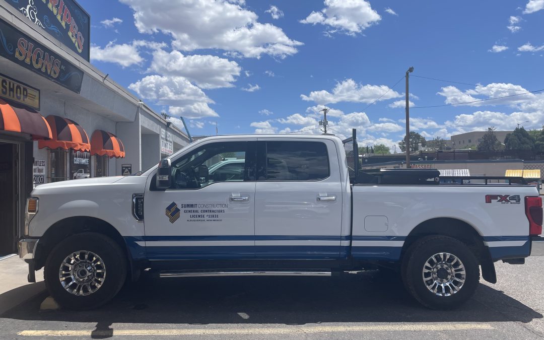 Summit Construction (Painted Stripes and vinyl logos)